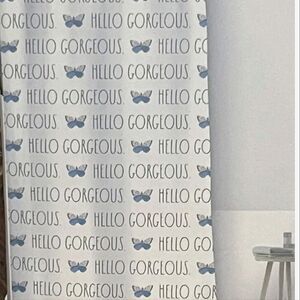 Rae Dunn Hello Gorgeous Shower Curtain Liner